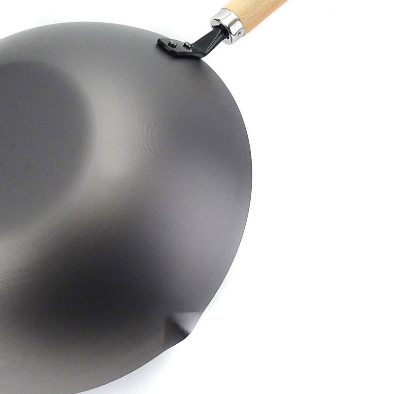 Yoshikawa COOK-PAL REN 26cm Premium Carbon Steel Wok. From bottom.