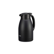 A studio photo of the Zojirushi SH-HB15 stainless steel carafe in matte black, shown from a three-quarter angle highlighting its pour spout and handle.
