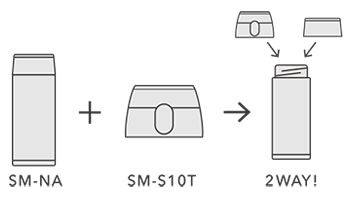 zojirushi sm-na36-wa vacuum insulated flask 360ml white: changeable lid