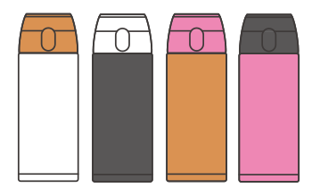 Zojirushi SM-TA48-DM Stainless Steel Vacuum Bottle 480ml Gold: mix and match to different colors of bottle bodies and lids